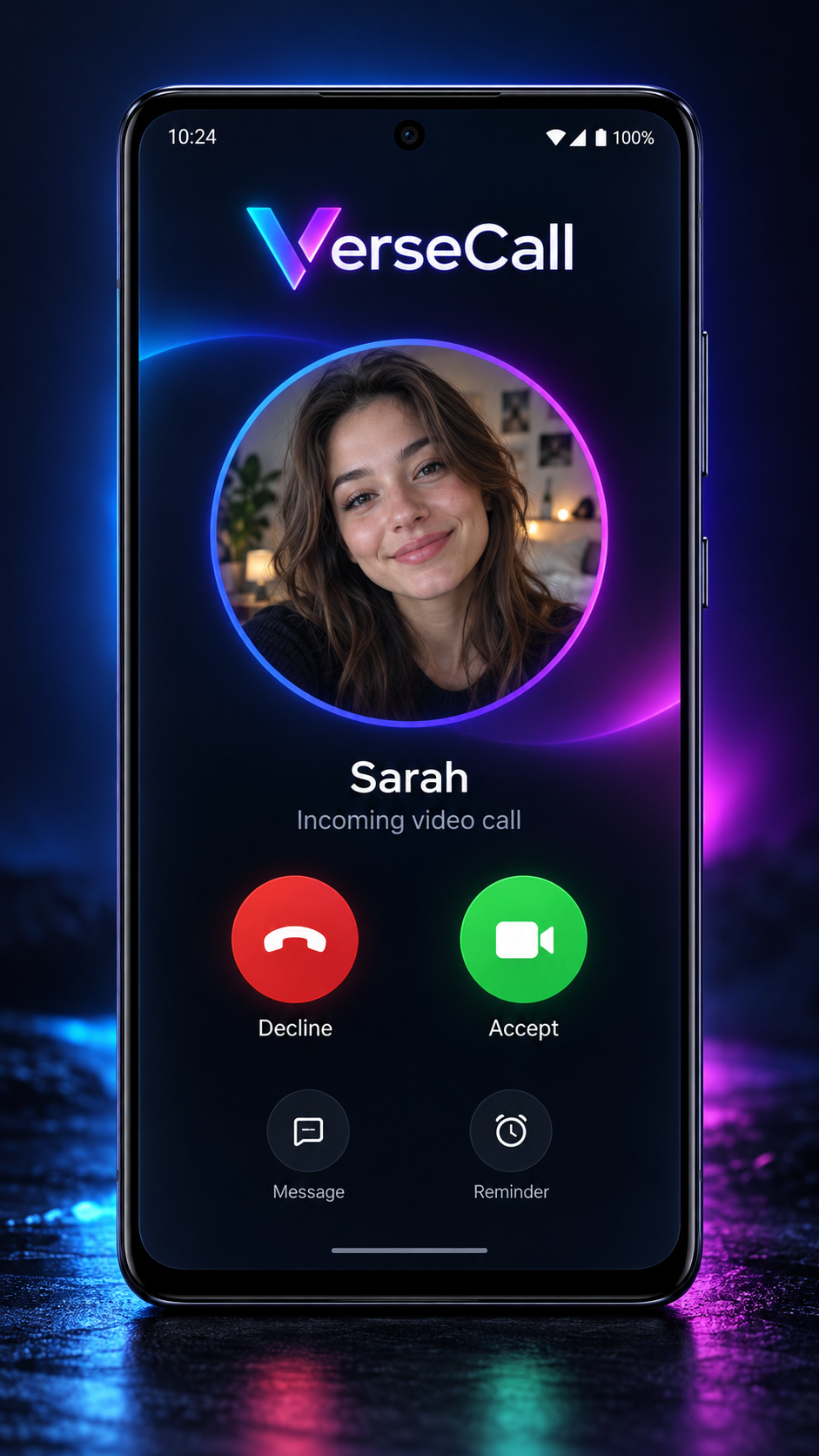 VerseCall shown on an Android phone.